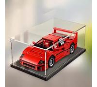 Vitrina acrílica, para modelo automotriz Lego 10248, vitrina transparente a prueba de polvo. (solo caja de exhibición) (base negra)