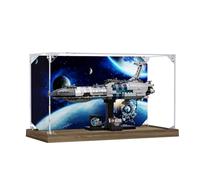 Vitrina acrílica para modelo de nave espacial Le-go 75377, caja expositora a prueba de polvo (solo caja de exhibición) (fondo estilo B de 3 mm)