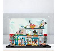 Vitrina acrílica para modelo hospitalario Le-go 42621, caja expositora a prueba de polvo (solo caja expositora) (fondo estilo A, 3 mm)