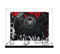 Vitrina acrílica para modelo Lego 76346, caja antipolvo, caja de almacenamiento, caja transparente, caja expositora compatible con 76346 (solo caja) (fondo + base de espejo B)