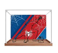 Vitrina acrílica para modelo Lego 76346, caja antipolvo, caja de almacenamiento, caja transparente, caja expositora compatible con 76346 (solo caja) (fondo A)