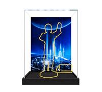 Vitrina acrílica para modelo robot Le-go 75398, caja expositora a prueba de polvo (solo caja expositora) (fondo de 3 mm)