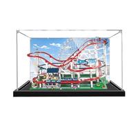 Vitrina acrílica para montaña rusa grande Lego 10261, a prueba de polvo con protección UV, ajuste personalizado para el modelo Lego 10261, edición de coleccionista (modelo no incluido) (fondo negro))