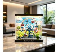 Vitrina acrílica para rueda de la fortuna Lego 31389, resistente al polvo, juego de construcción, 30 x 20 x 30 cm, pantalla transparente con resistente a los arañazos, resistente al amarilleamiento