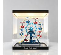 Vitrina acrílica para rueda de la fortuna Lego 31389, resistente al polvo, juego de construcción, 30 x 20 x 30 cm, pantalla transparente con resistente a los arañazos, resistente al amarilleamiento