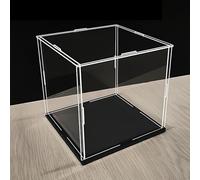 Vitrina acrílica transparente a prueba de polvo, fácil de montar, 50 x 70 x 30 cm/20 x 28 x 12 pulgadas, caja de visualización para exhibir coleccionables figuras de acción, juguetes, vitrina cuadrada
