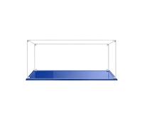 Vitrina Acrílica Transparente Antipolvo 30x20x20cm Base Azul | MADEHAY Grand Caja de Exhibición para Lego Modelo Serie 41699 41743 75571 75894 76104 80007.