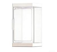 Vitrina acrílica transparente con tapa magnética para figuras, caja protectora transparente apilable para coleccionables, organizador de almacenamiento a prueba de polvo para estante del hogar