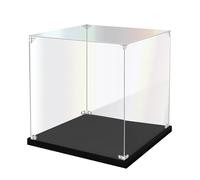 Vitrina Acrílica Transparente para Figura Colección, Caja de Organización Vitrina para Modelos Antipolvo, Caja Vitrina para Colección (Negro, 40x40x55cm)
