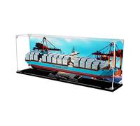 Vitrina acrílica transparente para Lego 10241 Maersk, modelo de barco de carga, vitrina coleccionable para encimera, regalo, caja de polvo, organizador (solo caja de exhibición) (estilo A 3 mm)