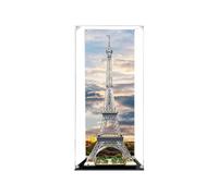 Vitrina acrílica transparente para Lego 10307 Torre Eiffel, caja transparente, caja de almacenamiento, caja a prueba de polvo (modelo no incluido) (patrón de fondo)