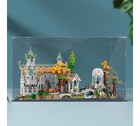 Vitrina acrílica transparente para Lego 10316 Caja de exhibición de El Señor de los Anillos, caja de almacenamiento transparente a prueba de polvo de bloques de construcción (sólo funda) (estilo