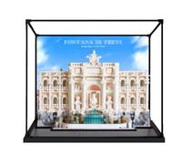 Vitrina acrílica transparente para Lego 21062 modelo Roman Fountain of Wishes, caja transparente, caja de almacenamiento, caja a prueba de polvo (modelo no incluido) (borde de aleación de fondo-A)