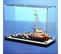 Vitrina acrílica transparente para Lego 21350 modelo de mandíbulas, vitrina coleccionable para encimera, regalo, caja de polvo, organizador (solo caja de exhibición) (estilo B)