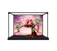 Vitrina acrílica transparente para Lego 21365 modelo Love Bird, caja transparente, caja de almacenamiento, caja a prueba de polvo (modelo no incluido) (borde de aleación de fondo-1)