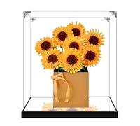 Vitrina acrílica transparente para Lego 40524 modelo girasol, caja transparente, caja de almacenamiento, caja a prueba de polvo (modelo no incluido) (base de espejo 3 mm)