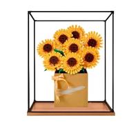 Vitrina acrílica transparente para Lego 40524 modelo girasol, caja transparente, caja de almacenamiento, caja a prueba de polvo (modelo no incluido) (borde de aleación-B)