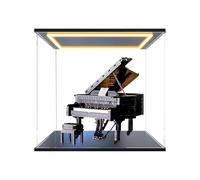 Vitrina acrílica transparente para piano de cola Lego 21323, a prueba de polvo, transparente, con foco, caja de regalo (sin modelo) (tipo G)
