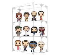 Vitrina acrílica, vitrina transparente de 3 niveles para figuras Funko Pop, montado en la pared o escritorio, caja de exhibición a prueba de polvo para coleccionables, figuras en miniatura, modelos,