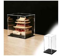 Vitrina Acrílico Vitrina Grande para Muñecas De Acrílico, Funda Protectora Antipolvo Caja Transparente - Vitrinas De Cristal Alternativas para Esculturas(Black Base,55x30x30cm)
