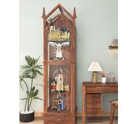 Vitrina compatible con el modelo Le-go 76417, caja expositora a prueba de polvo para modelo 76391, vitrina de madera maciza, almacenamiento en bloque (modelo no incluido)