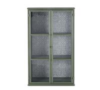 Vitrina de 2 puertas de metal verde claro