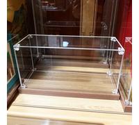 Vitrina de Acrílico Caja Retro Transparente PVC Acrílico, Vitrinas Antipolvo Coleccionables Base Madera, 10 15 20 25 30 40 50 55cm Armario Guardar Coches Juguete/Muñecas(20x15x15cm(8"x6"x6"))