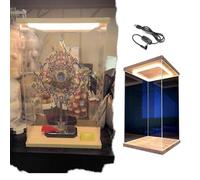 Vitrina de Acrílico Cajas Altas Acrílico con Luz para Figuras Coleccionables, Juguetes, Vitrina PVC para Guardar Objetos Colección, 10/15/20/25/30/35/40/50/60cm Exhibición(50x60x60cm/20x24x24in)