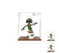 Vitrina de acrílico Compatible con el Modelo Le-go 76297, Caja de Almacenamiento Transparente y Resistente al Polvo (Modelo no Incluido) (3mm Wood-Tone)
