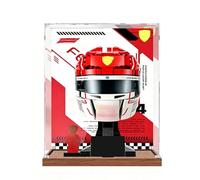 Vitrina de acrílico genérica para Le*GO 43014 + 43022 Cascos del equipo Fer*rari - vitrina de almacenamiento y exposición transparente y antipolvo de alta calidad (A(Single)-3 mm)
