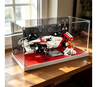 Vitrina de acrílico genérico para Lego Icons McLaren F1 MP4/4 & Ayrton Senna 10330, caja antipolvo y organización, 40 x 20 x 20 cm (solo funda de pantalla)