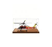 Vitrina de acrílico para el Set LE-GO Technic 42145 Airbus H175 Rescue Helicopter - Compatible con el Modelo LE-GO 42145 (Modelo no Incluido) (3mm Walnut Tone)