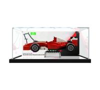 Vitrina de acrílico para modelo 11375 F2004 & Michael Schumacher, compatible con Lego, caja de almacenamiento transparente antipolvo (modelo no incluido) (Background Build + espejo)