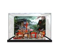 Vitrina de acrílico para modelo 71861 The Old Town 15th Anniversary, compatible con Lego, caja de almacenamiento transparente a prueba de polvo (modelo no incluido) (Background Build + espejo)