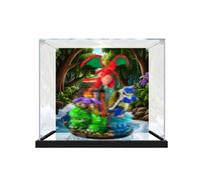 Vitrina de acrílico para modelo 72153, compatible con Lego, caja de almacenamiento transparente a prueba de polvo (modelo no incluido) (Background Build + espejo)