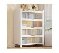 Vitrina de acrílico transparente para el hogar, oficina, sala de estar, dormitorio, almacenamiento y estantería (50 cm de ancho, 144 cm de alto)