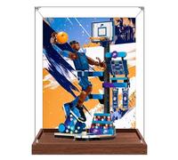 Vitrina de acrílico transparente para Lego 43010 Slam Dunk modelo de atleta, caja transparente, caja de almacenamiento, caja a prueba de polvo (modelo no incluido uded) (fondo A 3 mm)