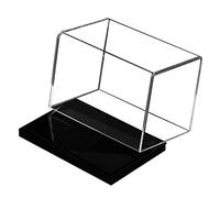Vitrina de acrílico transparente, Tamaños múltiples del tablero claro de la base negro vitrina acrílico(25x25x25CM)