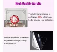 Vitrina de Acrílico Vitrina PVC Para Figuras Altas, Resistente Al Polvo, Caja de Acrílico Transparente para Objetos Coleccionables con Base de Madera, Guardar Curiosidades(40x20x35cm(16"x8"x14"))