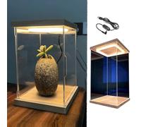 Vitrina de Acrílico Vitrina Transparente Alta para Objetos de Colección, Ligera, 10/15/20/25/30/35/40/50/60cm, Vitrina Acrílico Resistente Al Polvo, Vitrina PVC con Puerta(45x50x60cm/18x20x24in)