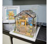 Vitrina de Acrílico Vitrina Transparente En Forma De Cubo, Caja De Exhibición De Acrílico Transparente, Cajas Plástico Guardar Juguetes, Artículos Tocador, Escritorios Y Salas Estar(25x25x25cm)