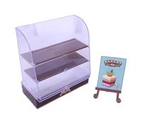 Vitrina de alimentos 1:12 modelo para proyectos de bricolaje, modelo de tren en miniatura, color marrón