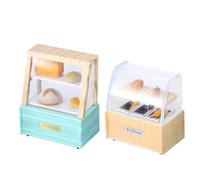 Vitrina de alimentos minúscula - para estantería de pan Oden, accesorio de cocina para casa de muñecas, molde de resina realista, mini tienda de colección | Decoración del hogar