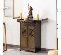 Vitrina de Altar Vitrina de Altar, Estilo Chino, Soporte para Estatua de Buda, Decoración de Habitación, Suministros de Brujería, para Sala y Oración en Casa(80*40*101cm/31.5*15.7*39.8in)