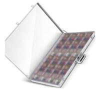 Vitrina de aluminio y acrílico de larga duración con inserto de espuma a medida para tarjetas coleccionables, joyas y fichas, vitrina acrílica transparente