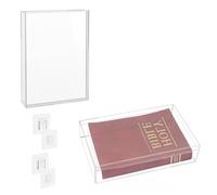 Vitrina de Biblia acrílica transparente, protector de libros para Biblia, contenedor de protección de libros, caja de almacenamiento para presentación de libros, 26 x 18 x 6 cm