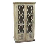Vitrina de madera blanca 100x45x196