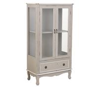 Vitrina de madera con 1 cajón y 2 puertas 80x42x148h cm