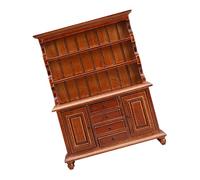 Vitrina de madera en miniatura para casas de muñecas a escala 1/12 con cajón funcional, modelo de manualidades, proyecto, decoración de sala de estar, accesorios de casas de muñecas con cajón que se
