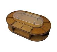 Vitrina de Madera en Miniatura para Una Tienda de Dulces O Postres, de Forma Ovalada, 25 X 15 X 7 Cm, para Casas de Muñecas a Escala 1/6 Y 1/12.